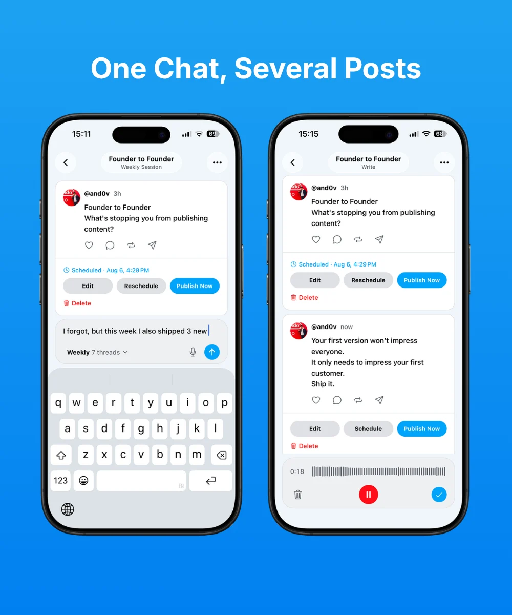 Your experiences become content screen