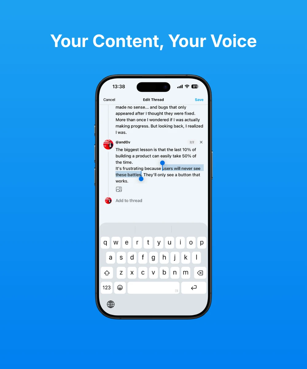 Freds learns your voice screen
